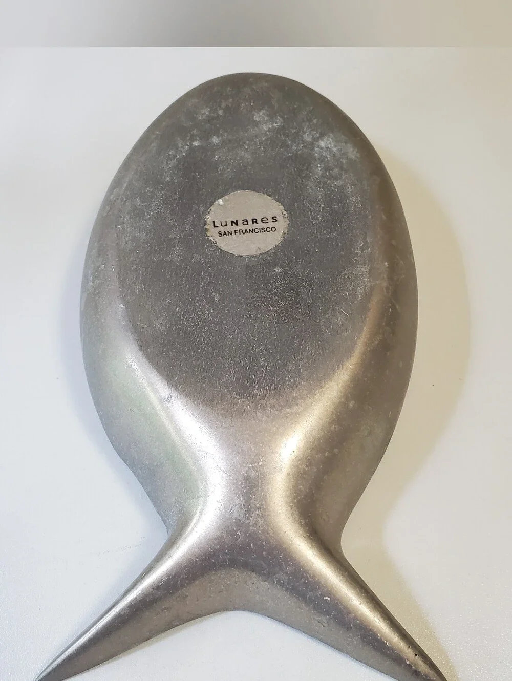 Vintage Lunares San Francisco Cast Aluminum Oval Fish Dish Platter Nima Oberoi